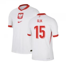 Koszulka Piłkarska Glik #15 Polska Mistrzostwa Europy 2024 Domowa Męska