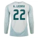 Koszulka Piłkarska H. Lozano #22 Meksyk Copa America 2024 Wyjazdowa Męska Długi Rękaw