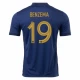 Koszulka Piłkarska Karim Benzema #19 Francja Mistrzostwa Świata 2022 Domowa Męska
