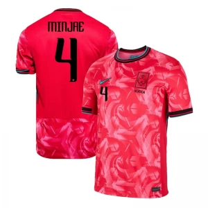 Koszulka Piłkarska Korea Południowa Minjae #4 2024 Domowa Męska