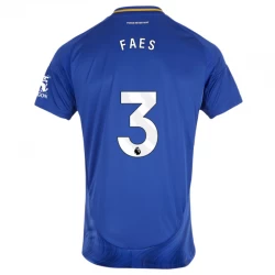 Koszulka Piłkarska Leicester City Faes #3 2024-25 Domowa Męska