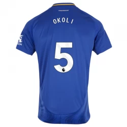 Koszulka Piłkarska Leicester City Okoli #5 2024-25 Domowa Męska
