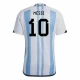 Koszulka Piłkarska Lionel Messi #10 Argentyna Mistrzostwa Świata 2022 Domowa Męska