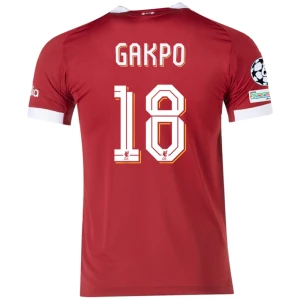 Koszulka Piłkarska Liverpool FC Cody Gakpo #18 2025-26 Champions League Domowa Męska