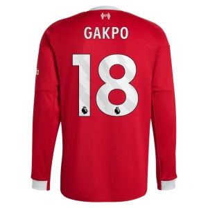 Koszulka Piłkarska Liverpool FC Cody Gakpo #18 2025-26 Domowa Męska Długi Rękaw