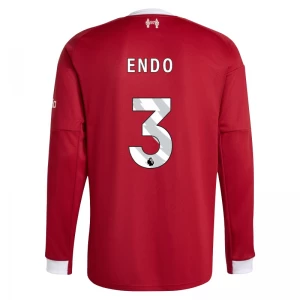 Koszulka Piłkarska Liverpool FC Endo #3 2025-26 Domowa Męska Długi Rękaw