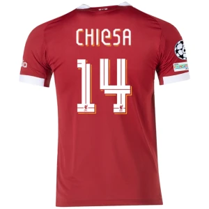 Koszulka Piłkarska Liverpool FC Federico Chiesa #14 2025-26 Champions League Domowa Męska