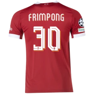 Koszulka Piłkarska Liverpool FC Frimpong #30 2025-26 Champions League Domowa Męska