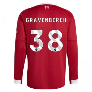 Koszulka Piłkarska Liverpool FC Gravenberch #38 2025-26 Domowa Męska Długi Rękaw
