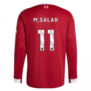 Koszulka Piłkarska Liverpool FC Mohamed Salah #11 2025-26 Domowa Męska Długi Rękaw
