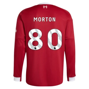 Koszulka Piłkarska Liverpool FC Morton #80 2025-26 Domowa Męska Długi Rękaw