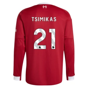 Koszulka Piłkarska Liverpool FC Tsimikas #21 2025-26 Domowa Męska Długi Rękaw