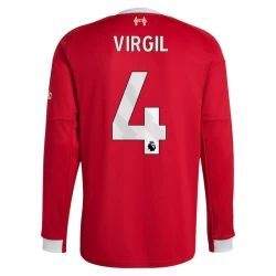 Koszulka Piłkarska Liverpool FC Virgil van Dijk #4 2025-26 Domowa Męska Długi Rękaw
