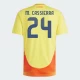 Koszulka Piłkarska M. Cassierra #24 Kolumbia Copa America 2024 Domowa Męska