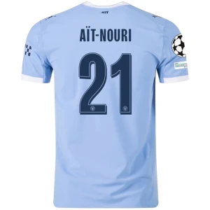Koszulka Piłkarska Manchester City Ait-Nouri #21 2025-26 Champions League Domowa Męska