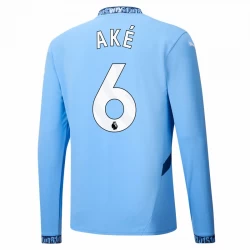 Koszulka Piłkarska Manchester City Ake #6 2024-25 Domowa Męska Długi Rękaw
