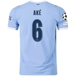 Koszulka Piłkarska Manchester City Ake #6 2025-26 Champions League Domowa Męska