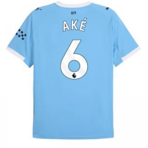 Koszulka Piłkarska Manchester City Ake #6 2025-26 Domowa Męska