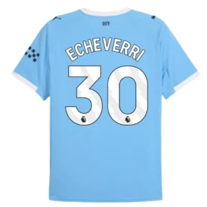 Koszulka Piłkarska Manchester City Echeverri #30 2025-26 Domowa Męska
