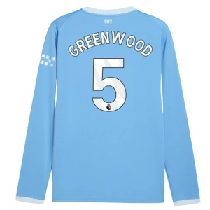 Koszulka Piłkarska Manchester City Greenwood #5 2026-27 Domowa Męska Długi Rękaw