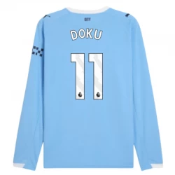 Koszulka Piłkarska Manchester City Jérémy Doku #11 2025-26 Domowa Męska Długi Rękaw