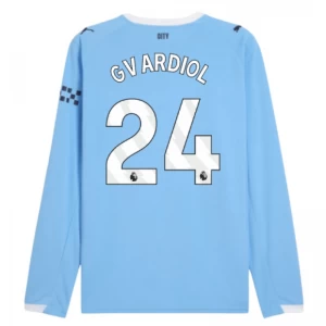 Koszulka Piłkarska Manchester City Josko Gvardiol #24 2025-26 Domowa Męska Długi Rękaw