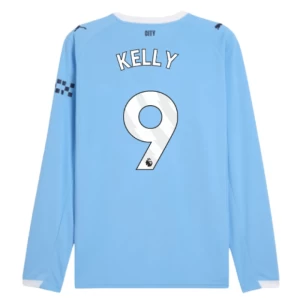 Koszulka Piłkarska Manchester City Kelly #9 2025-26 Domowa Męska Długi Rękaw