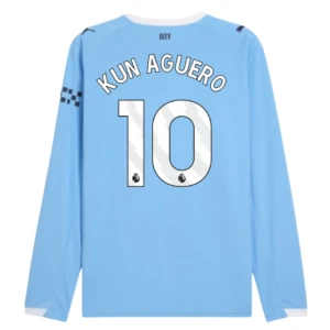Koszulka Piłkarska Manchester City Kun Aguero #10 2025-26 Domowa Męska Długi Rękaw