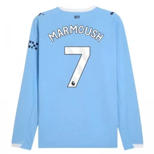 Koszulka Piłkarska Manchester City Marmoush #7 2025-26 Domowa Męska Długi Rękaw