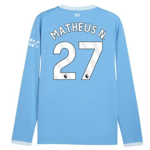 Koszulka Piłkarska Manchester City Matheus N. #27 2026-27 Domowa Męska Długi Rękaw