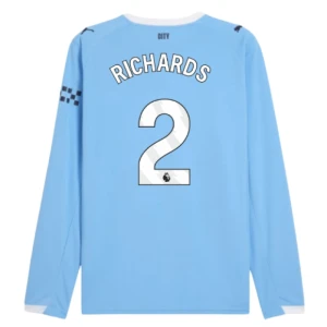 Koszulka Piłkarska Manchester City Richards #2 2025-26 Domowa Męska Długi Rękaw