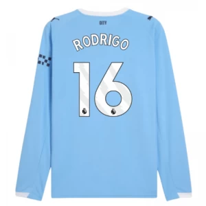 Koszulka Piłkarska Manchester City Rodrigo #16 2025-26 Domowa Męska Długi Rękaw