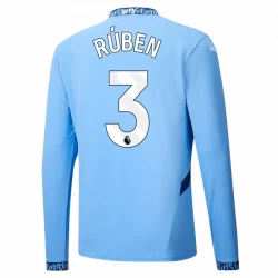 Koszulka Piłkarska Manchester City Rúben Dias #3 2024-25 Domowa Męska Długi Rękaw
