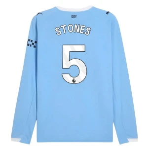 Koszulka Piłkarska Manchester City Stones #5 2025-26 Domowa Męska Długi Rękaw