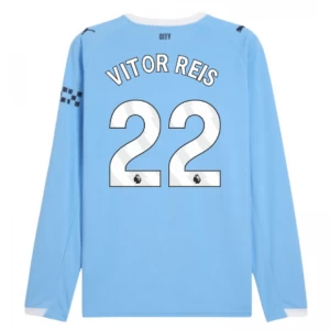 Koszulka Piłkarska Manchester City Vitor Reis #22 2025-26 Domowa Męska Długi Rękaw