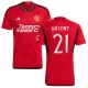 Koszulka Piłkarska Manchester United Antony #21 2023-24 UCL Domowa Męska