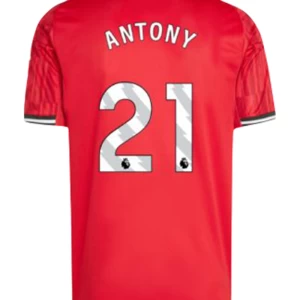 Koszulka Piłkarska Manchester United Antony #21 2025-26 Domowa Męska