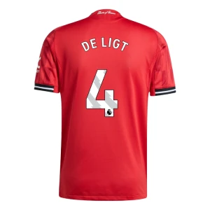 Koszulka Piłkarska Manchester United De Ligt #4 2025-26 Domowa Męska