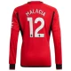 Koszulka Piłkarska Manchester United Malacia #12 2023-24 Domowa Męska Długi Rękaw