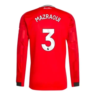 Koszulka Piłkarska Manchester United Mazraoui #3 2025-26 Domowa Męska Długi Rękaw
