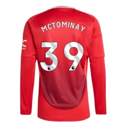 Koszulka Piłkarska Manchester United McTominay #39 2024-25 Domowa Męska Długi Rękaw