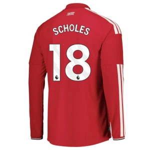 Koszulka Piłkarska Manchester United Scholes #18 2026-27 Domowa Męska Długi Rękaw