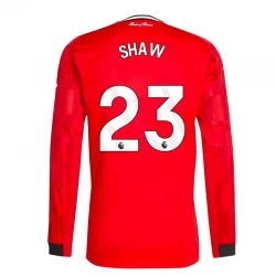Koszulka Piłkarska Manchester United Shaw #23 2025-26 Domowa Męska Długi Rękaw
