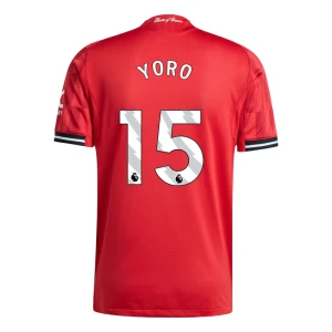 Koszulka Piłkarska Manchester United Yoro #15 2025-26 Domowa Męska