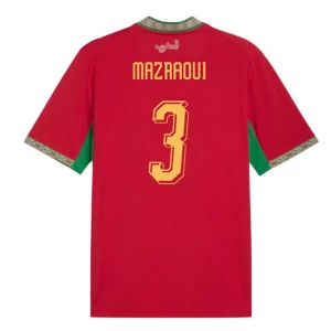 Koszulka Piłkarska Mazraoui #3 Maroko Mistrzostwa Świata 2026 Domowa Męska