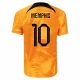 Koszulka Piłkarska Memphis Depay #10 Holandia Mistrzostwa Świata 2022 Domowa Męska