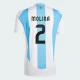 Koszulka Piłkarska Molina #2 Argentyna Copa America 2024 Domowa Męska