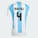 Koszulka Piłkarska Montiel #4 Argentyna Copa America 2024 Domowa Męska