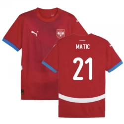 Koszulka Piłkarska Nemanja Matić #21 Serbia Mistrzostwa Europy 2024 Domowa Męska