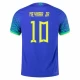 Koszulka Piłkarska Neymar Jr #10 Brazylia Mistrzostwa Świata 2022 Wyjazdowa Męska